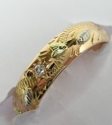 ALLIANCE TRADITIONNELLE DE SAVOIE DIAMANTS OR ROSE 750/000 - BIJOUTERIE DELAVEST          