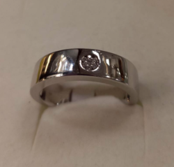 BAGUE DIAMANT ET OR BLANC 18 CARATS - BIJOUTERIE DELAVEST          