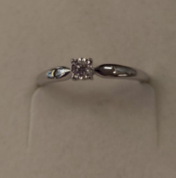BAGUE DIAMANT OR BLANC 18 CARATS - BIJOUTERIE DELAVEST          