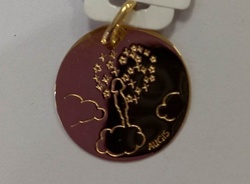 ENFANT TETE DANS LES NUAGES OR JAUNE 18 K - BIJOUTERIE DELAVEST          
