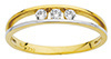 BAGUE BICOLORE 18 CARATS AVEC 3 OXYDES - BIJOUTERIE DELAVEST          