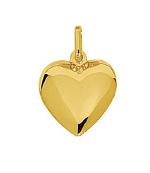 COEUR LISSE GRANDE TAILLE OR JAUNE 18K - BIJOUTERIE DELAVEST          