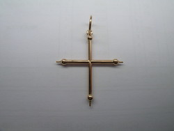 CROIX ARTISANALE DE SAVOIE OU CROIX TUBE OR 750/000 - BIJOUTERIE DELAVEST          