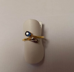BAGUE BICOLORE SAPHIR ET DIAMANT - BIJOUTERIE DELAVEST          