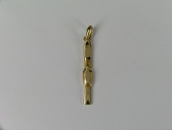 PENDENTIF DE MONTAGNE SKI OR JAUNE 18K   - BIJOUTERIE DELAVEST          