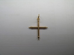 CROIX ARTISANALE DE SAVOIE OU CROIX TUBE OR 750/000 - BIJOUTERIE DELAVEST          