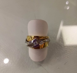 TRILOGIE DIAMANT BICOLORE 18 CARATS - BIJOUTERIE DELAVEST          