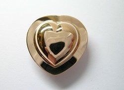 COEUR TRADITIONNEL DE SAVOIE LISSE ET COLLERETTE OR ROSE 18K - BIJOUTERIE DELAVEST          