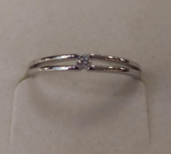 BAGUE DIAMANT ET OR BLANC 18 CARATS - BIJOUTERIE DELAVEST          