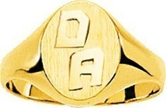 CHEVALIERE HOMME OR JAUNE 750/000 - BIJOUTERIE DELAVEST          