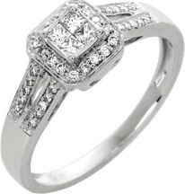 BAGUE DIAMANT ET OR BLANC 18 CARATS - BIJOUTERIE DELAVEST          