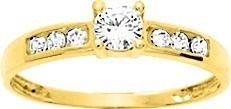 BAGUE AVEC OXYDES EN OR JAUNE 18 CARATS - BIJOUTERIE DELAVEST          