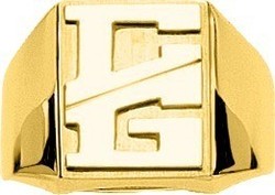 CHEVALIERES HOMMES OR JAUNES 750/000 - BIJOUTERIE DELAVEST          