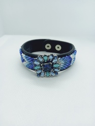 Bracelet manchette bleu - Djane-B