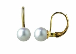 PERLES BLANCHES D'EAU DOUCE OR  JAUNE 18 CARATS - BIJOUTERIE DELAVEST          