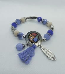 Bracelet multi pierre bleu - Djane-B