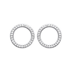 BOUCLES D'OREILLES ARGENT 925 RHODIE - L'ANNEAU D'OR