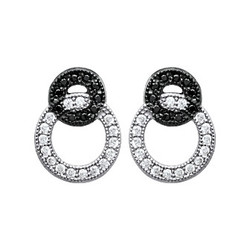 BOUCLES D'OREILLES ARGENT 925 RHODIE - L'ANNEAU D'OR