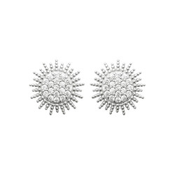 BOUCLES D'OREILLES ARGENT 925 RHODIE - L'ANNEAU D'OR
