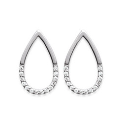 BOUCLES D'OREILLES ARGENT 925 RHODIE - L'ANNEAU D'OR