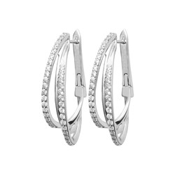 BOUCLES D'OREILLES ARGENT 925 RHODIE - L'ANNEAU D'OR