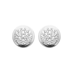 BOUCLES D'OREILLES ARGENT 925 RHODIE - L'ANNEAU D'OR