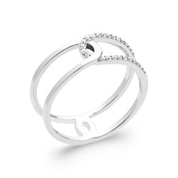BAGUE ARGENT 925 RHODIE OZ - L'ANNEAU D'OR