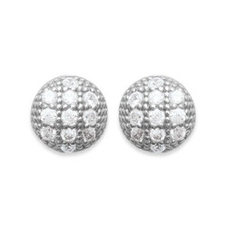 BOUCLES D'OREILLES ARGENT 925 RHODIE - L'ANNEAU D'OR