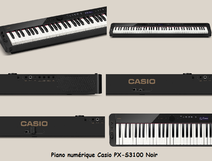 Piano numérique Casio PX-S3100 Noir. - Voir en grand