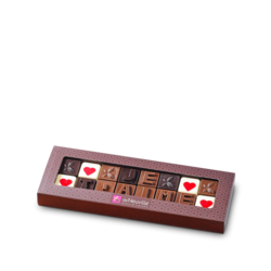 Message chocolat "Je t'aime", Collection Alphabet - MAITRE CHOCOLATIER DE NEUVILLE
