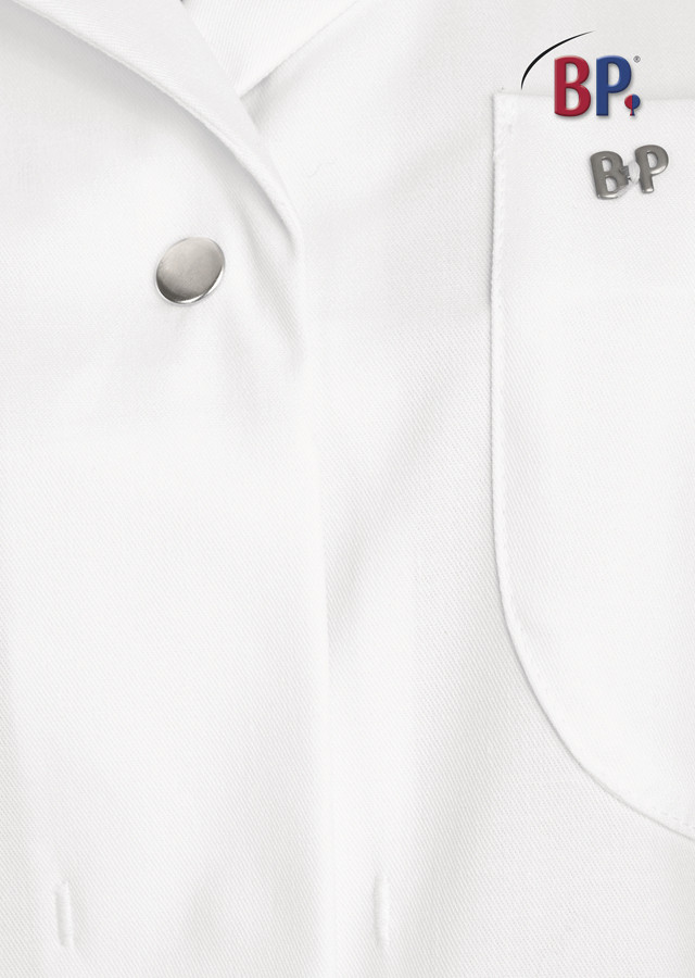 Blouse blanche avec boutons pression - Benoit Abbaye  - Voir en grand