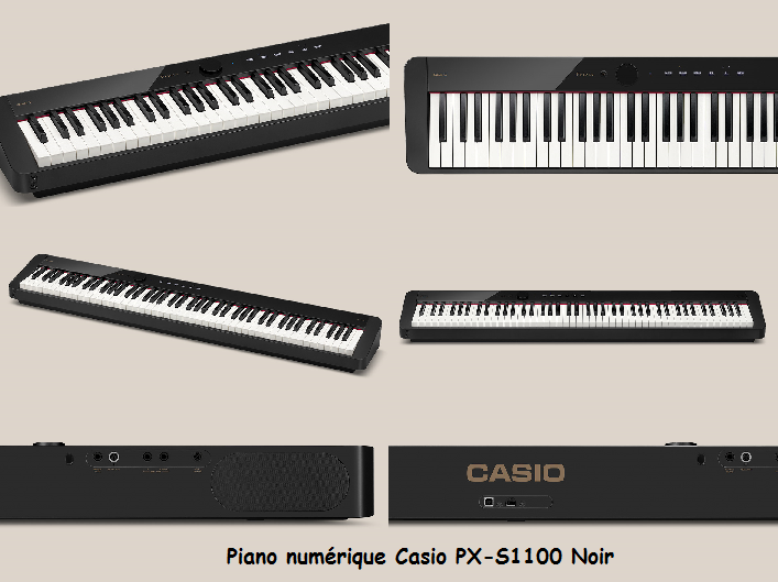 Piano numérique Casio PX-S1100 Noir. - Voir en grand