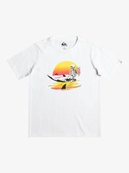 TEE SHIRT QUIKSILVER GARCON SUNSET SESSION - BLANC - ST JEAN SPORTS
