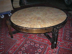 table basse sign r capron d105 h33 - Forest Antiquits