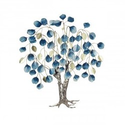arbre de vie bleue petite feuilles  - VERO BOUTIQUE