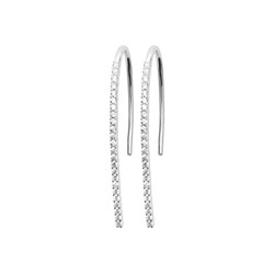 BOUCLES D'OREILLES ARGENT 925 RHODIE - L'ANNEAU D'OR