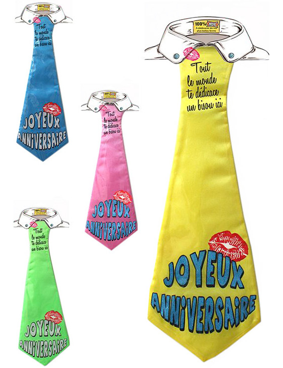 Cravate Joyeux Anniversaire Deco Boum
