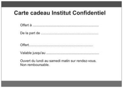 Chque Cadeau - Confidentiel