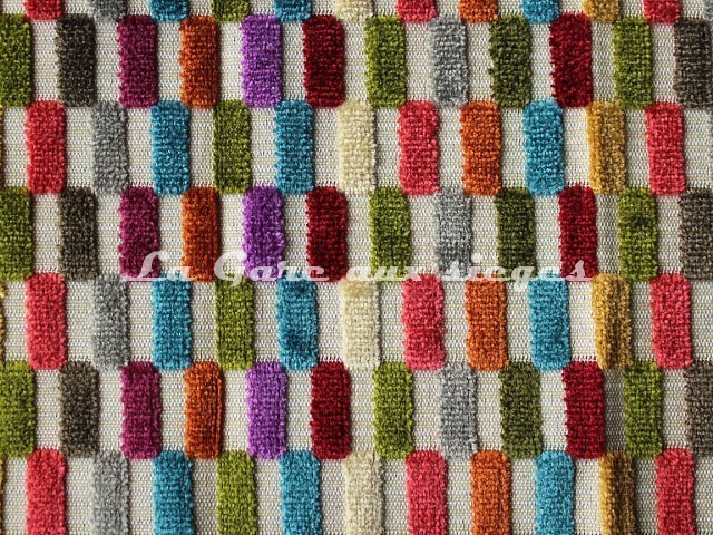 Tissu Deschemaker - Velours Cancun - réf: 103938 - Coloris: Multicolore - Voir en grand