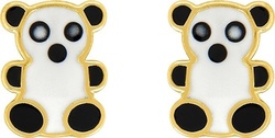 Boucles d'oreilles panda or jaune  - Bijouterie Horlogerie Lechine