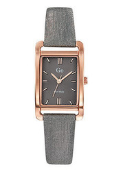 Montre Femme Rectangulaire bracelet cuir GO 699120 - Bijouterie Horlogerie Lechine