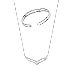 Bracelet argent oxydes blancs - Bijouterie Horlogerie Lechine