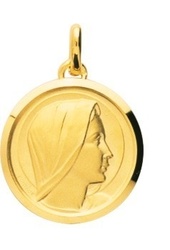  Médaille vierge plaqué or - Bijouterie Horlogerie Lechine
