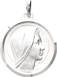 Médaille vierge argent rhodié - Bijouterie Horlogerie Lechine