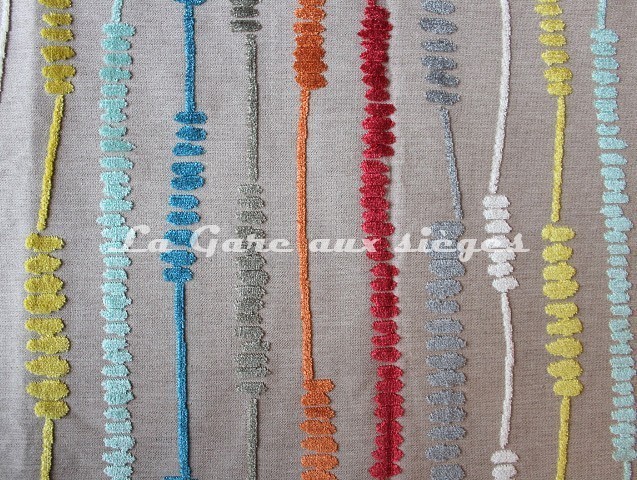 Tissu Deschemaker - Velours Santa Fé - réf: 103869 - Multicolore - Voir en grand