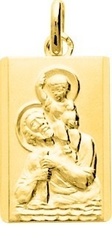 Médaille St Christophe plaqué or - Bijouterie Horlogerie Lechine