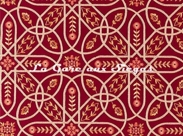 Tissu William Morris - Brophy Embroidery - réf: 236814 Wine ( détail ) - Voir en grand