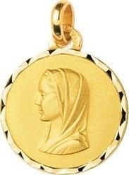 Médaille vierge or jaune 9 carats 1.10 grs 128 ¤ - Voir en grand