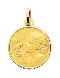 Médaille ange plaqué or - Bijouterie Horlogerie Lechine
