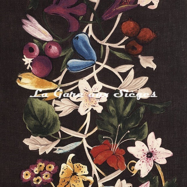 Tissu Dedar - About Flowers - Coloris: 004 Vulcano - Voir en grand